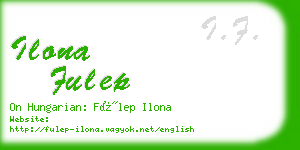 ilona fulep business card